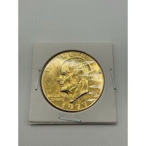 1977 D Gold Plated Eisenhower Dollar Coin